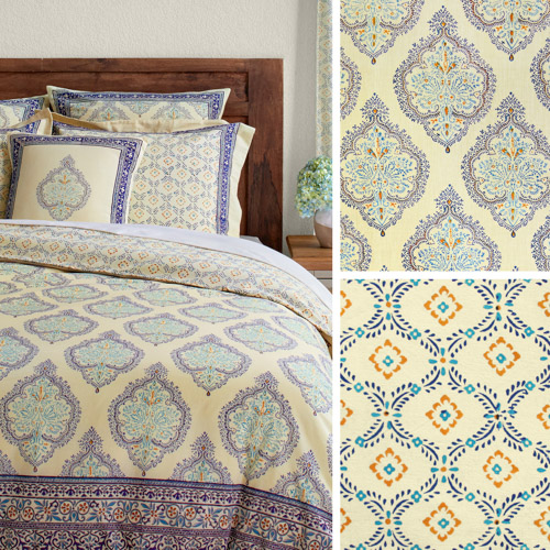 Morning Dew ~ Yellow and Blue Bedding, Curtains & Table Linens